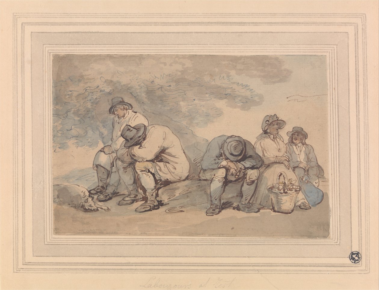 Robotnicy w spoczynku autorstwa Thomas Rowlandson