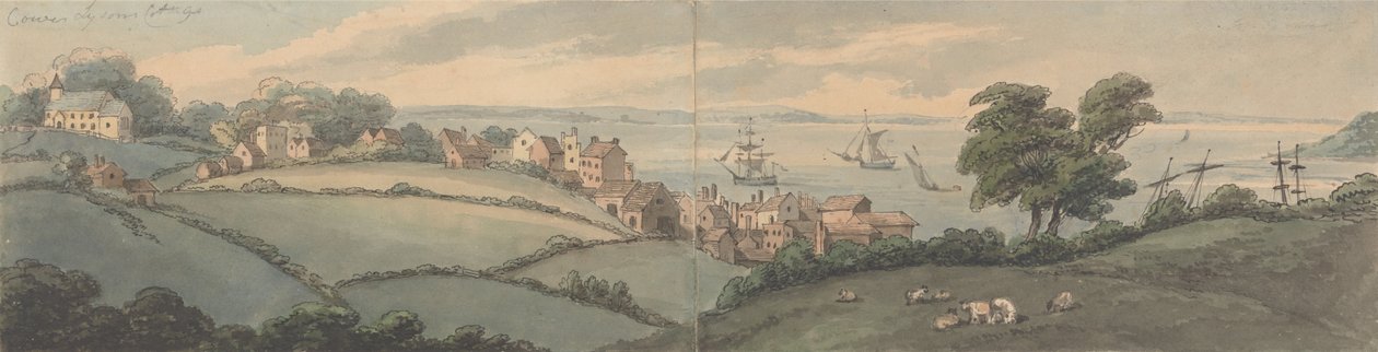 Domek Lysons, Cowes, Isle of Wight autorstwa Thomas Rowlandson