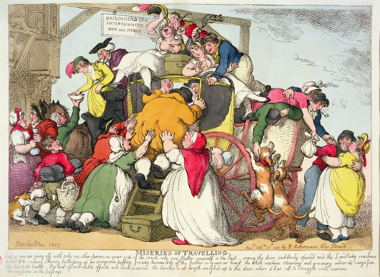 Niedole podróżowania, 1807 autorstwa Thomas Rowlandson