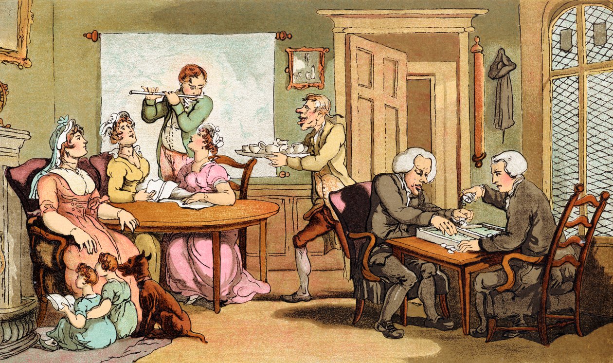 Oliver Goldsmith s autorstwa Thomas Rowlandson