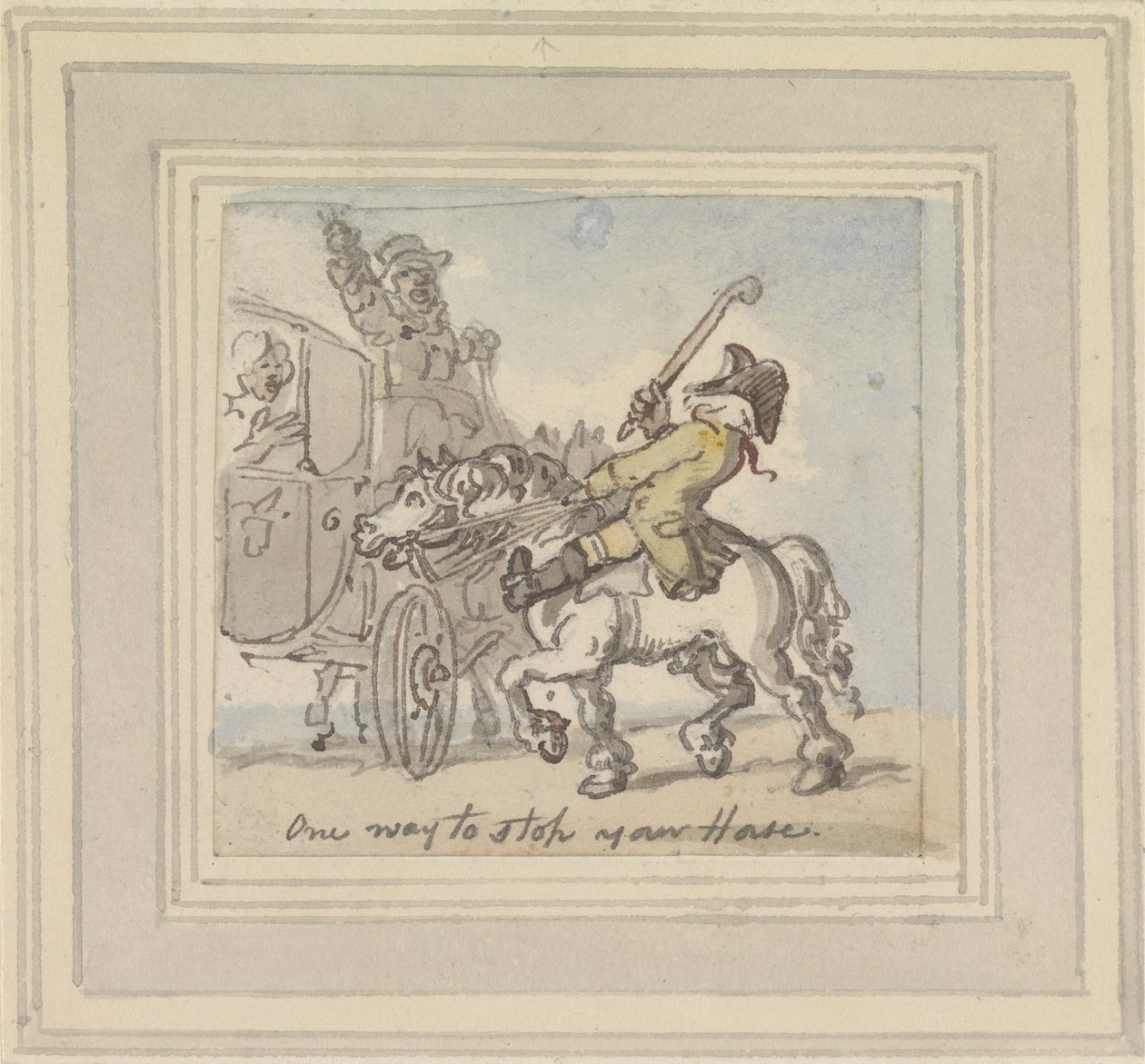 Jeden sposób na powstrzymanie konia autorstwa Thomas Rowlandson