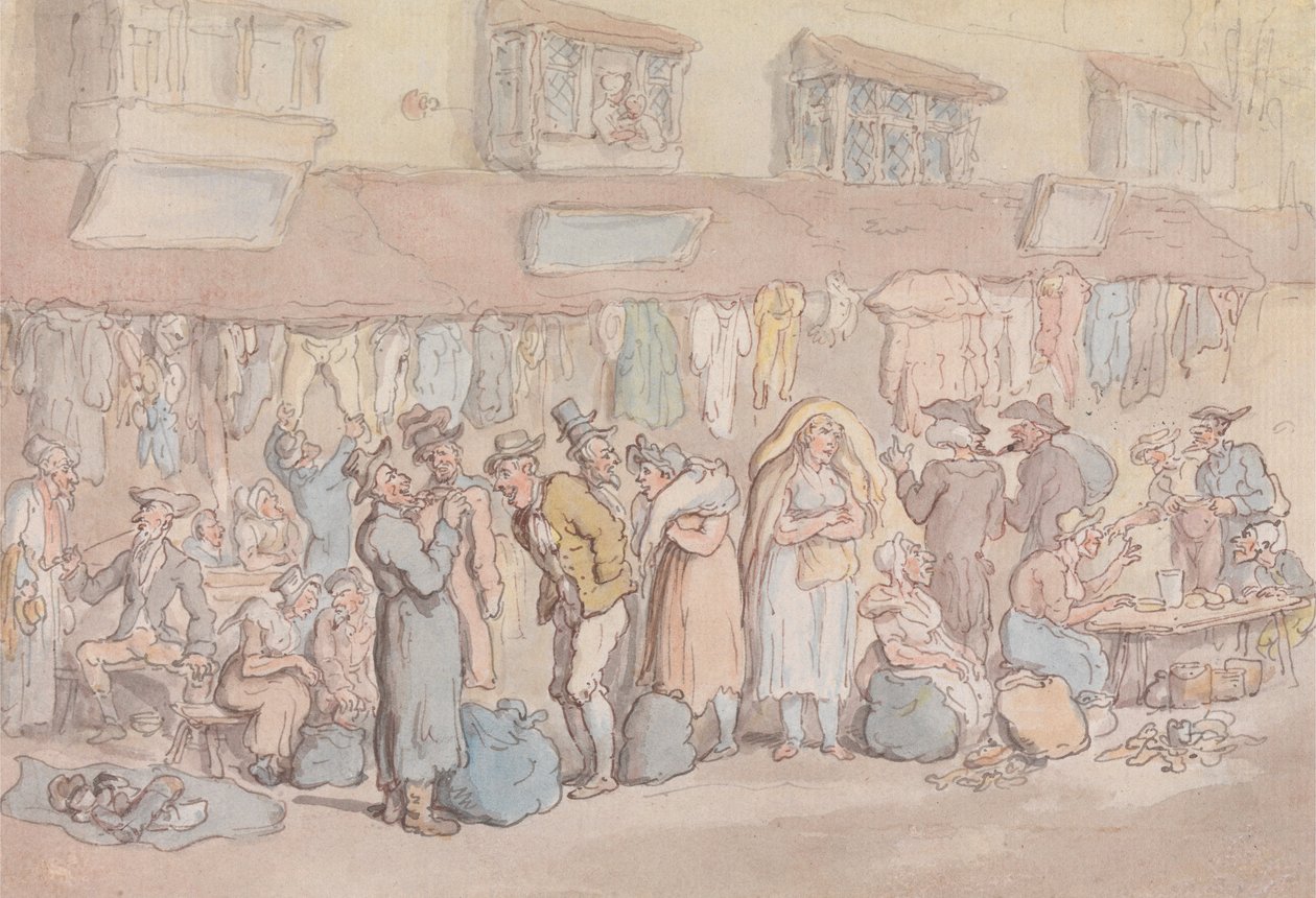 Rag Fair lub Rosemary Lane autorstwa Thomas Rowlandson