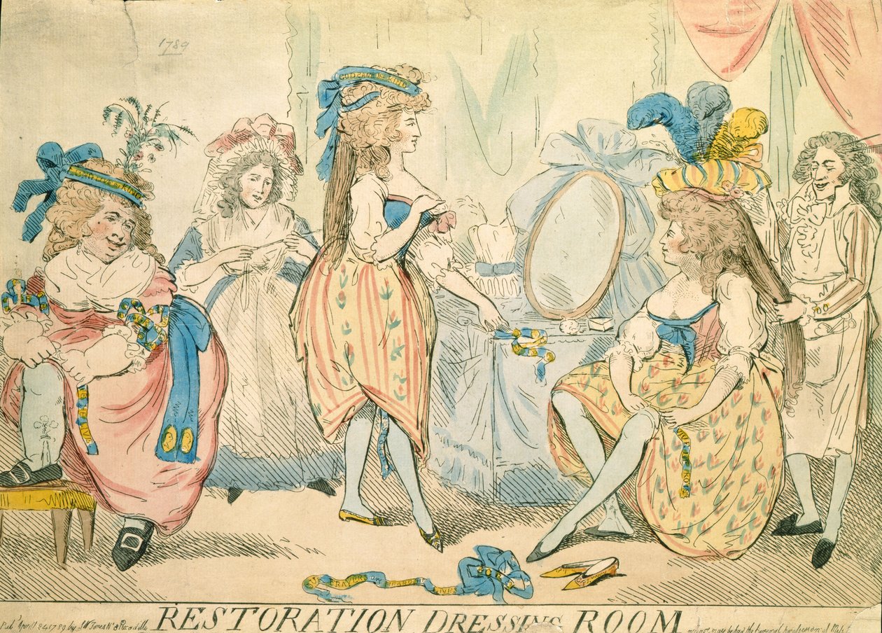 Odrestaurowana garderoba z 1789 r. autorstwa Thomas Rowlandson