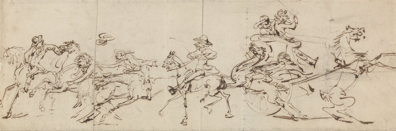 Wpadki podczas jazdy i jazdy autorstwa Thomas Rowlandson