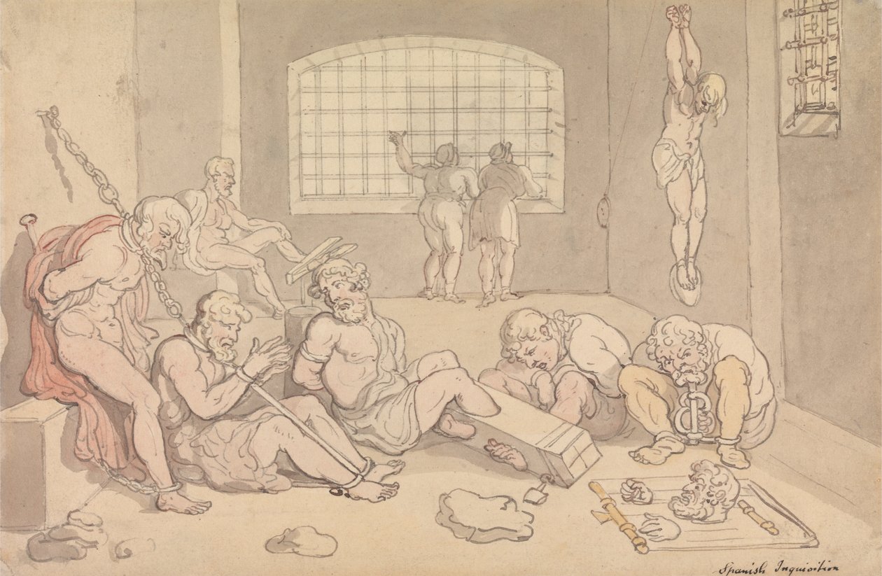Hiszpańska inkwizycja autorstwa Thomas Rowlandson