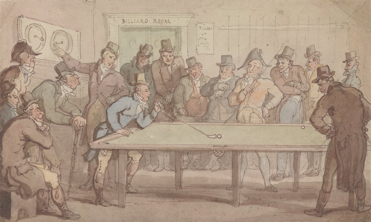 Sala bilardowa autorstwa Thomas Rowlandson
