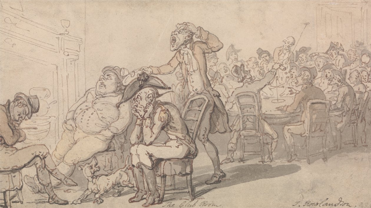 Pokój klubowy autorstwa Thomas Rowlandson