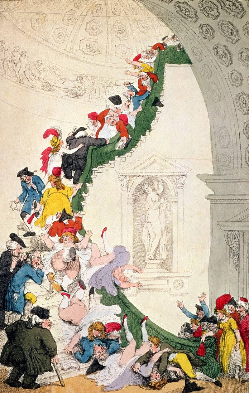 Wystawa Stare Case, ok. 1800 autorstwa Thomas Rowlandson
