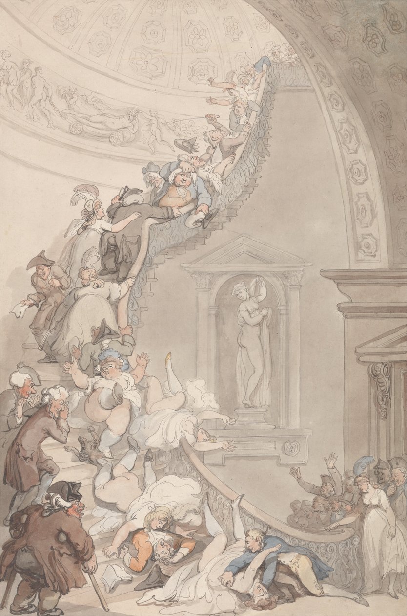 Wystawa Stare-Case, Somerset House autorstwa Thomas Rowlandson