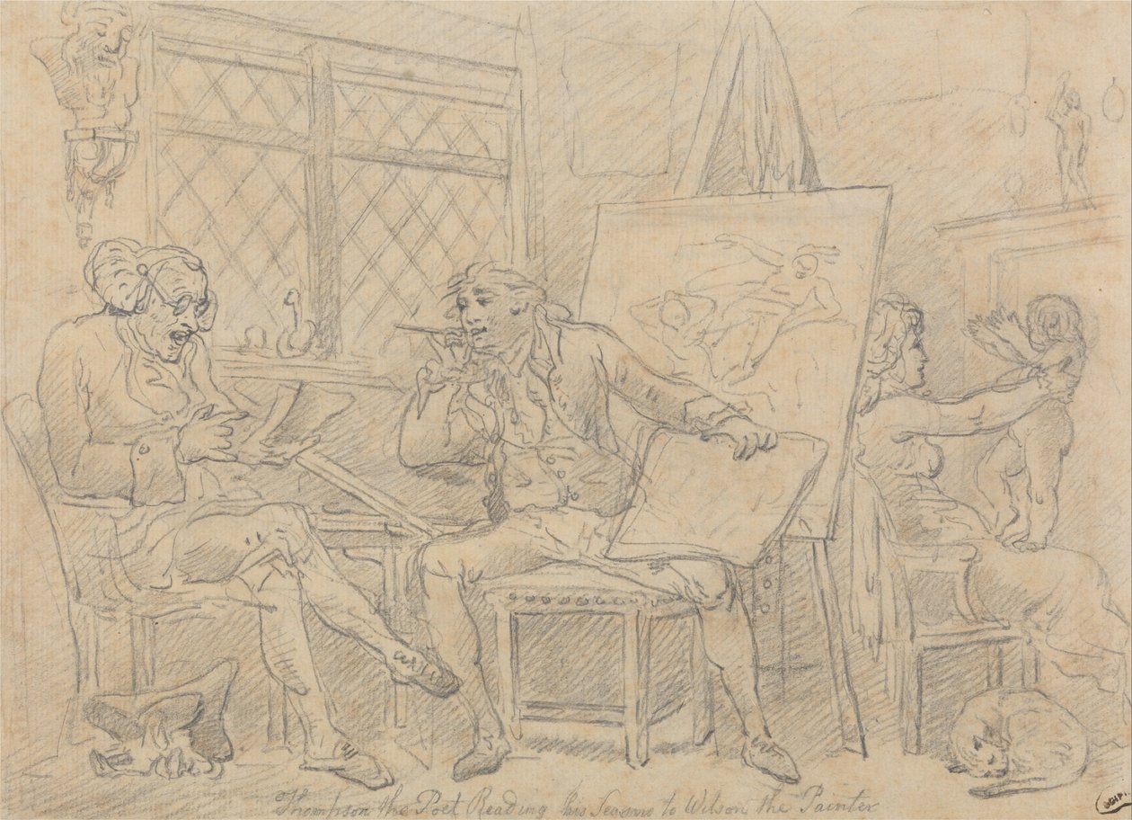 Historyk ożywiający umysł młodego malarza autorstwa Thomas Rowlandson