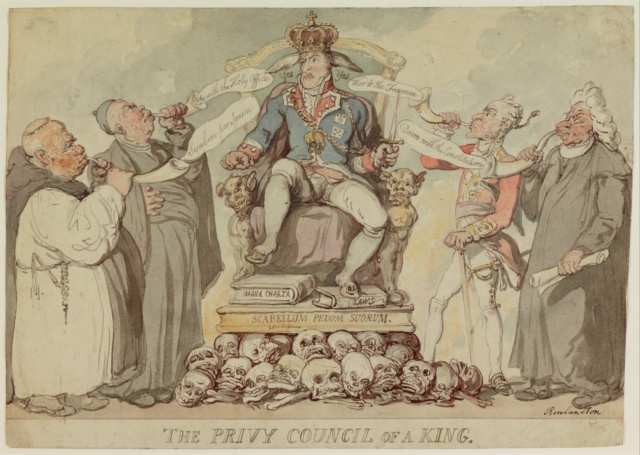 Tajna Rada Króla autorstwa Thomas Rowlandson