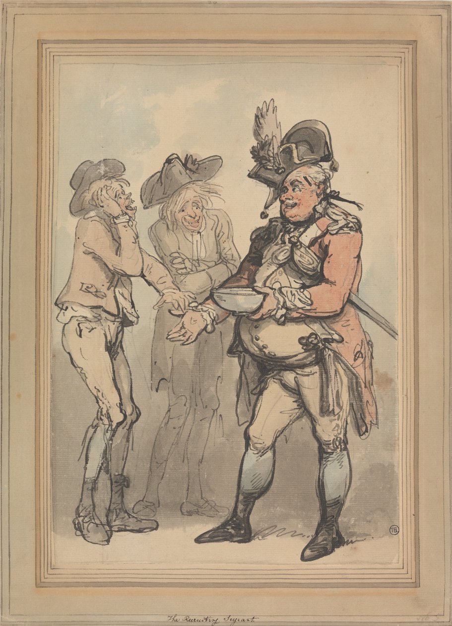 Sierżant rekrutacyjny autorstwa Thomas Rowlandson