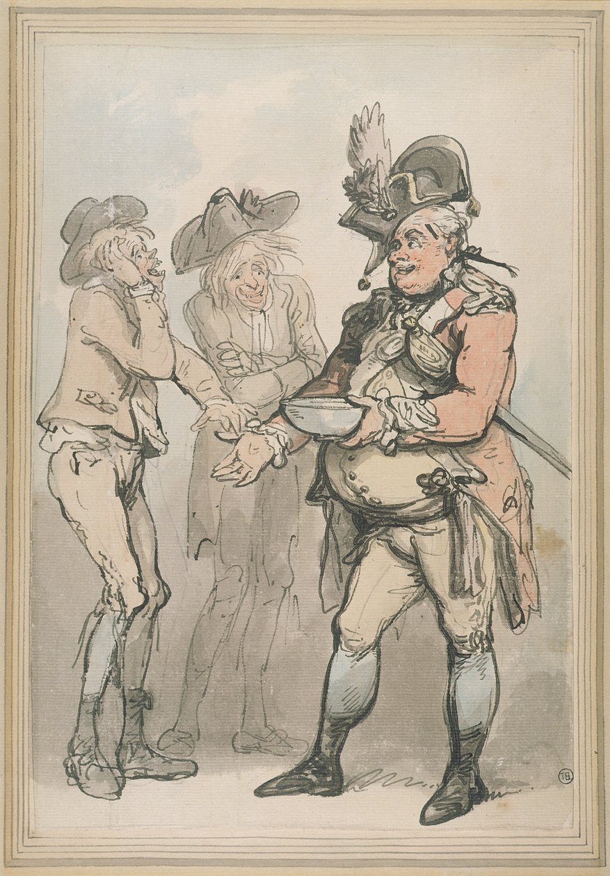 Sierżant rekrucki, ok. 1790 (pióro, tusz i wc na papierze) autorstwa Thomas Rowlandson