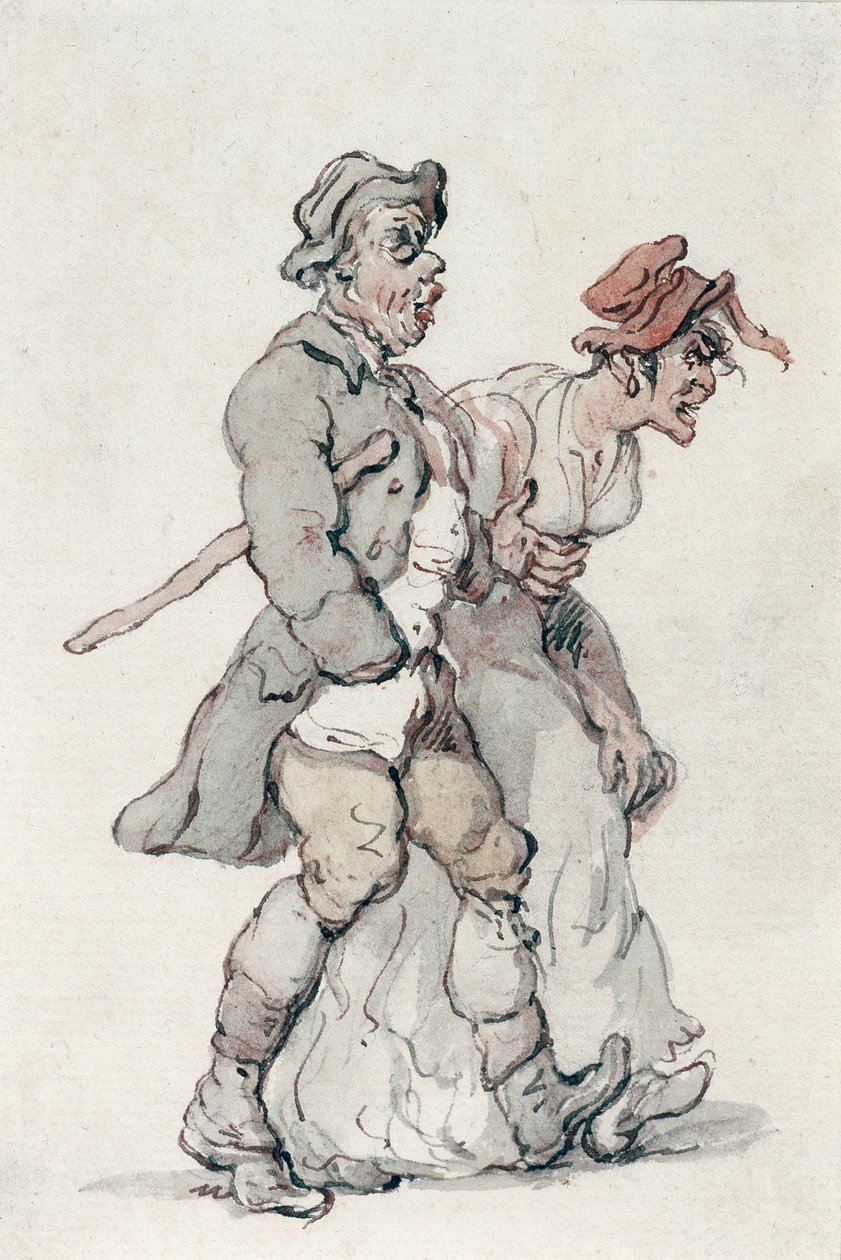 Wózki (wc na papierze) autorstwa Thomas Rowlandson