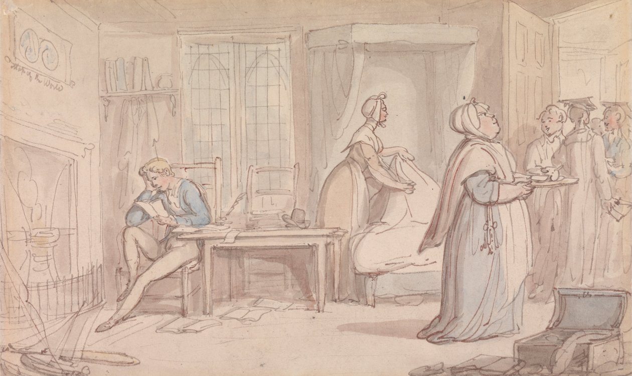 Pokój dla studentów autorstwa Thomas Rowlandson