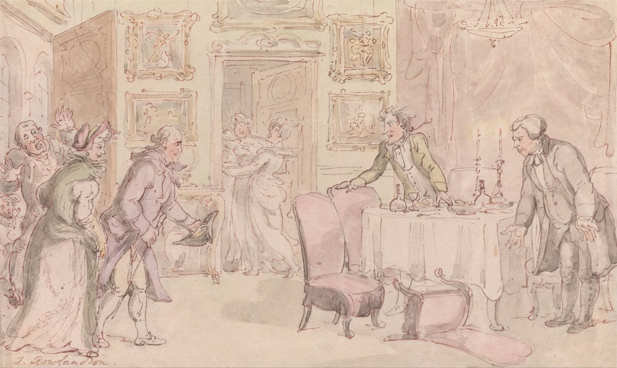 Wikariusz Wakefielda – Niespodzianka autorstwa Thomas Rowlandson