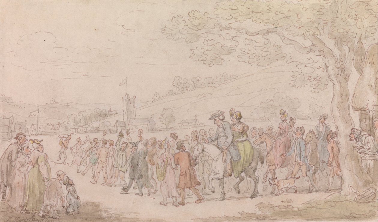 Wikariusz Wakefield - Powitanie autorstwa Thomas Rowlandson