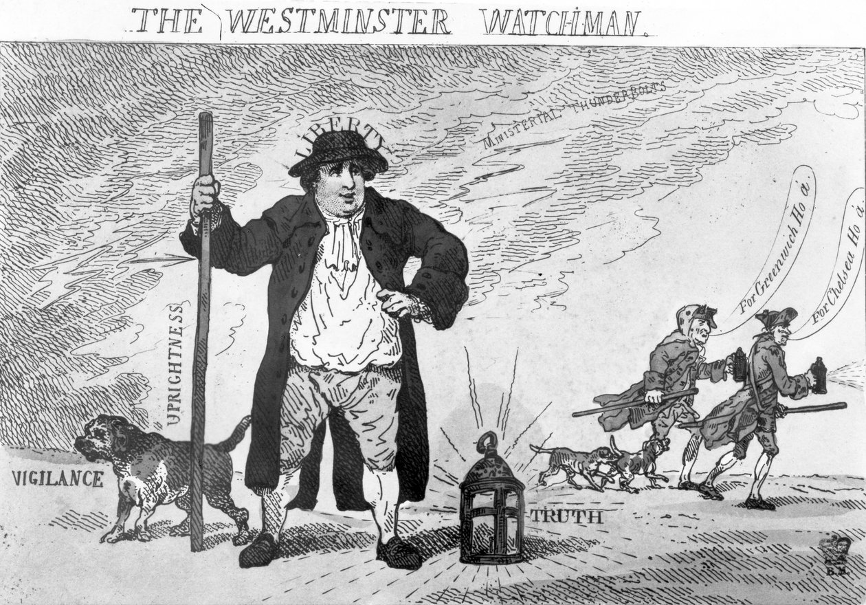 Strażnik Westminsterski, 1784 autorstwa Thomas Rowlandson