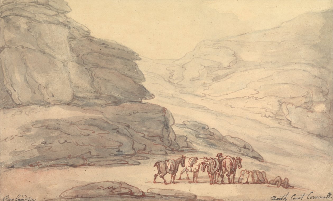 Dolina kamieni, Lynton, Devon autorstwa Thomas Rowlandson