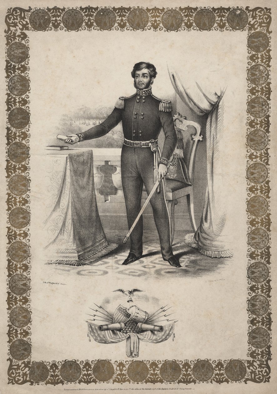 Generał George Cadwalader, 1846 r. autorstwa Thomas S. Wagner
