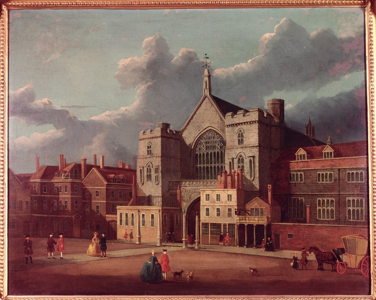 Westminster Hall i New Palace Yard autorstwa Thomas Sandby