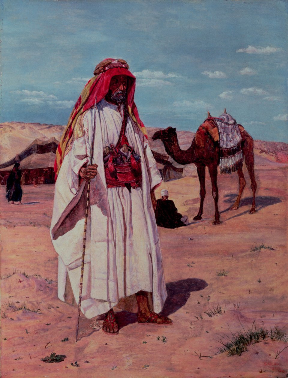 Sir Richard Burton (1821-90) w arabskim stroju, 1854 autorstwa Thomas Seddon