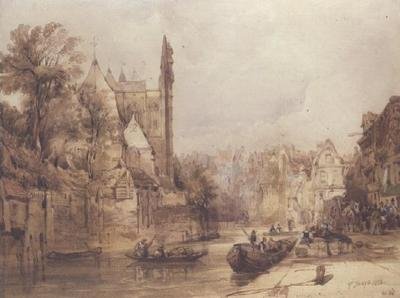 Rue du Rivage, Abbeville autorstwa Thomas Shotter Boys