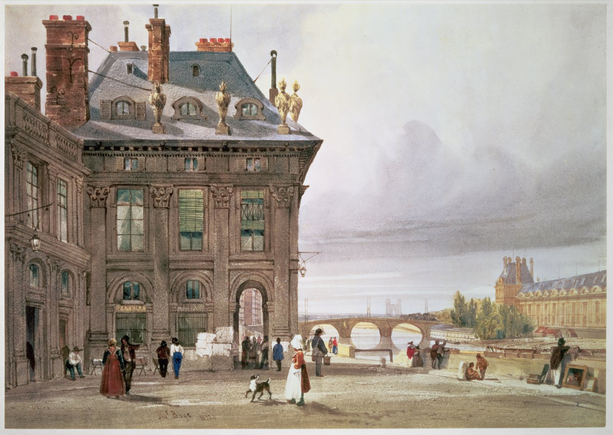 Pont Royal i Tuileries widziane z Instytutu w Paryżu autorstwa Thomas Shotter Boys