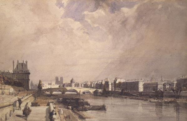 Zobacz wzdłuż Sekwany z Pont Royal i Pavilion de Flore, Tuileries autorstwa Thomas Shotter Boys