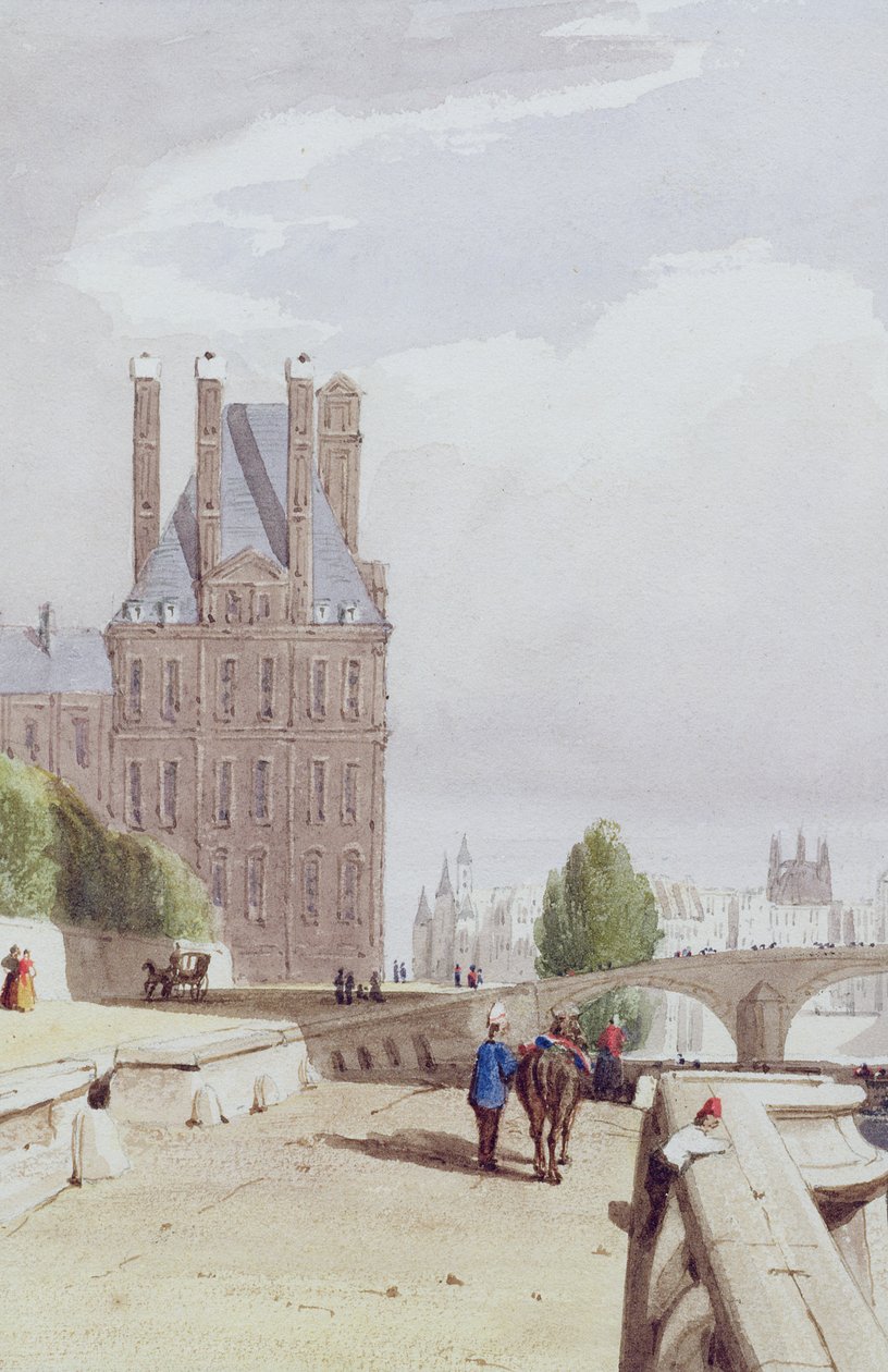 Widok na Tuileries na Sekwanie autorstwa Thomas Shotter Boys
