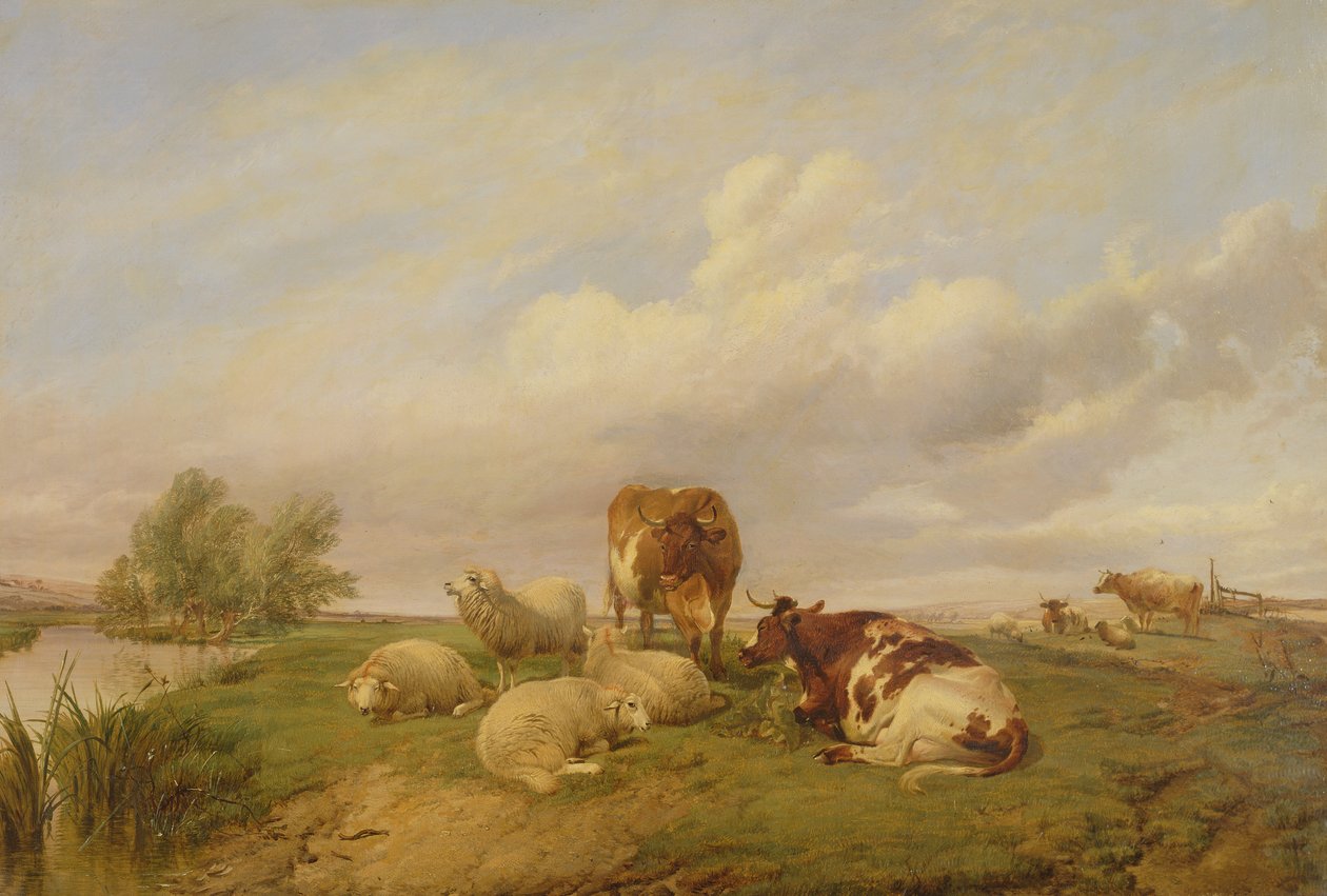 Na łąkach Canterbury, 1861 autorstwa Thomas Sidney Cooper