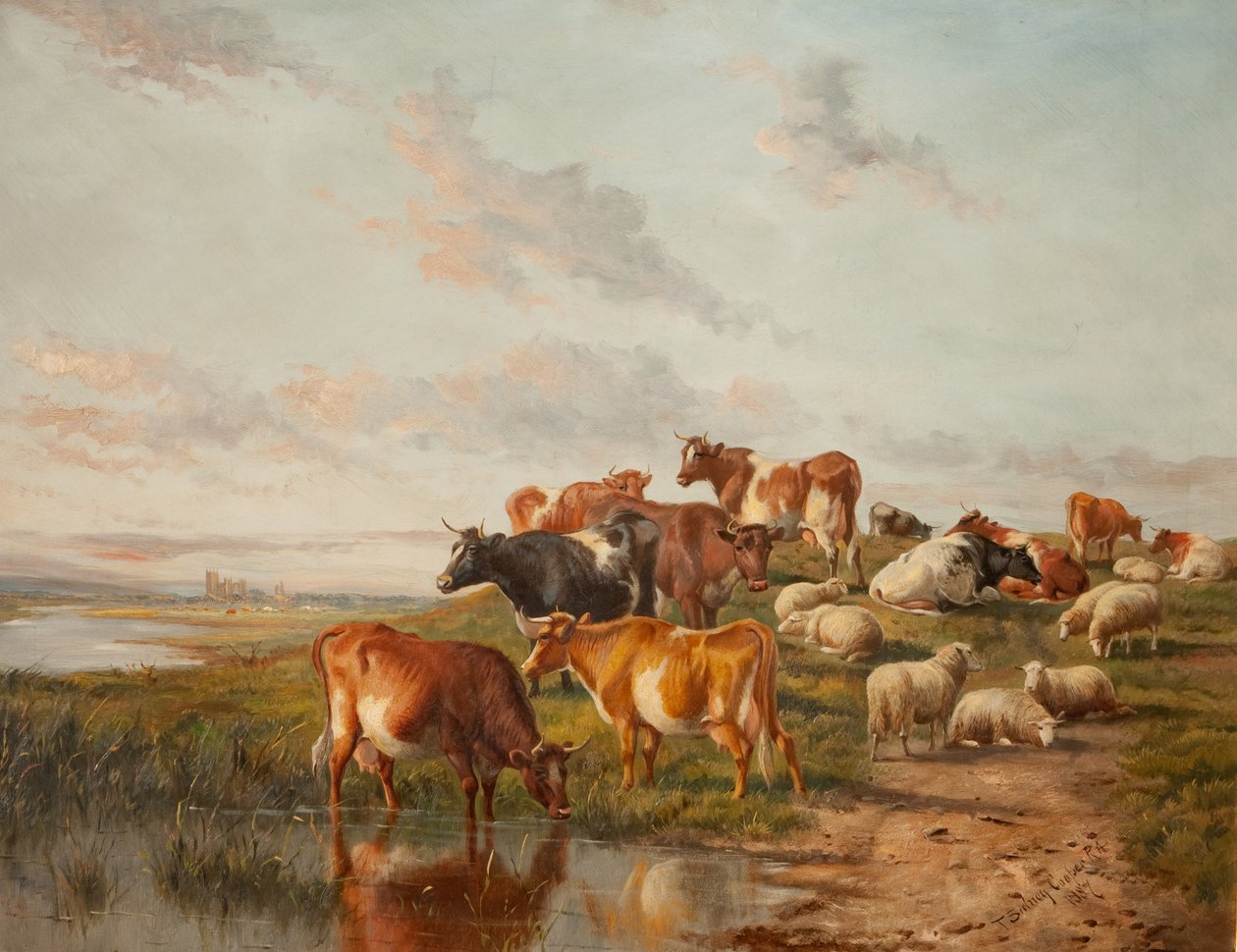 Kąpielisko, 1887 autorstwa Thomas Sidney Cooper