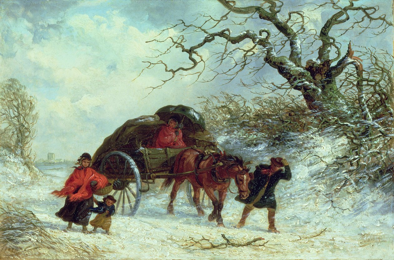 Wózek przewoźników - zima autorstwa Thomas Smythe