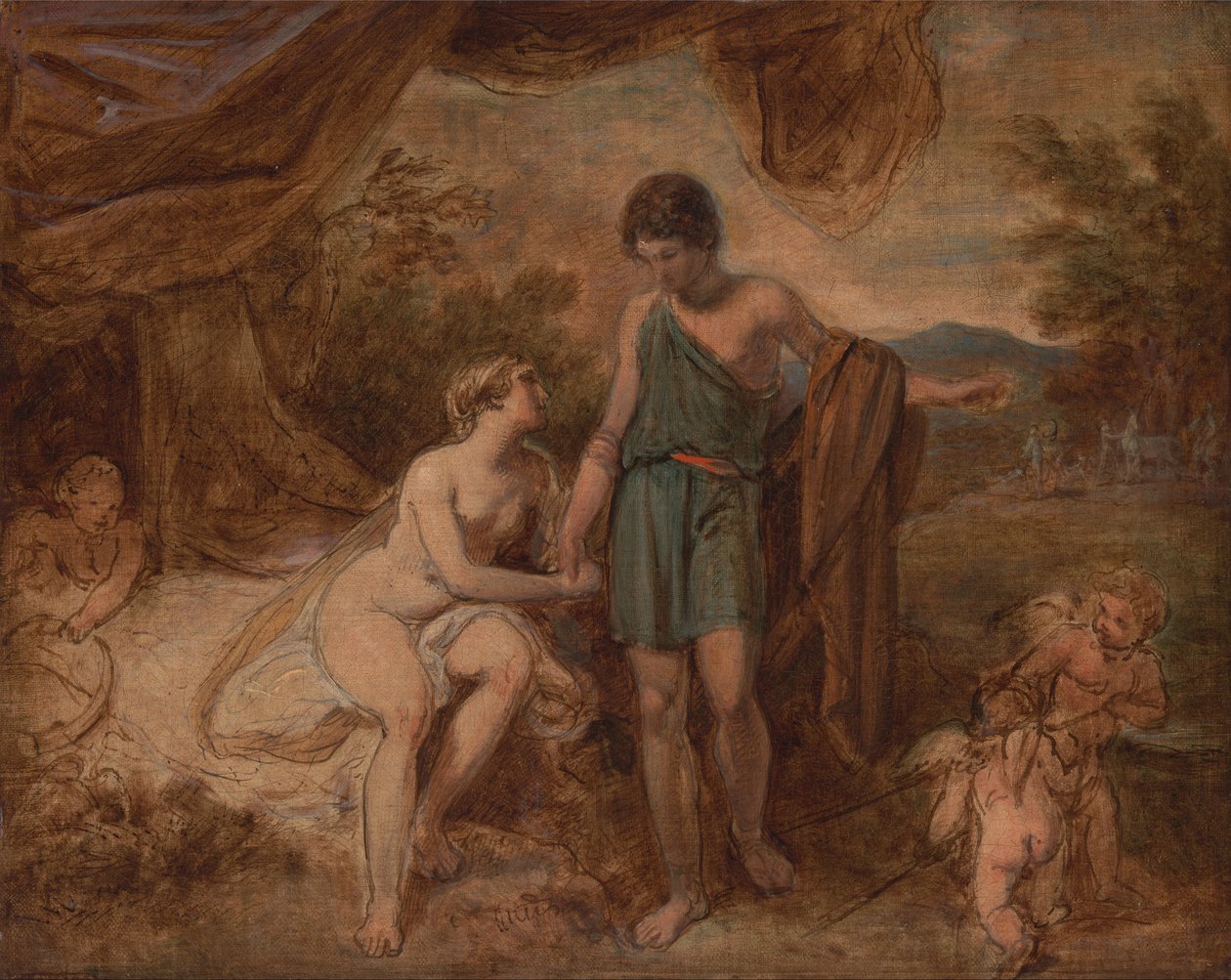 Niedokończone studium Wenus i Adonisa autorstwa Thomas Stothard