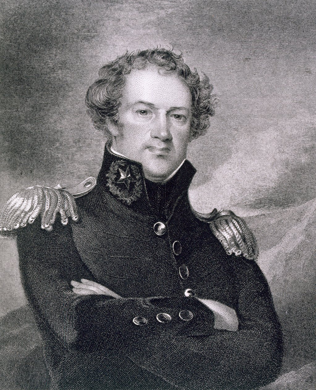 Generał dywizji Alexander Macomb (1782-1842), ryty przez Jamesa Bartona Longacre (1794-1869) autorstwa Thomas Sully