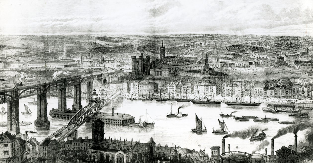 Newcastle upon Tyne, ilustracja z „The Illustrated London News”, 16 lipca 1887 r. autorstwa Thomas Sulman