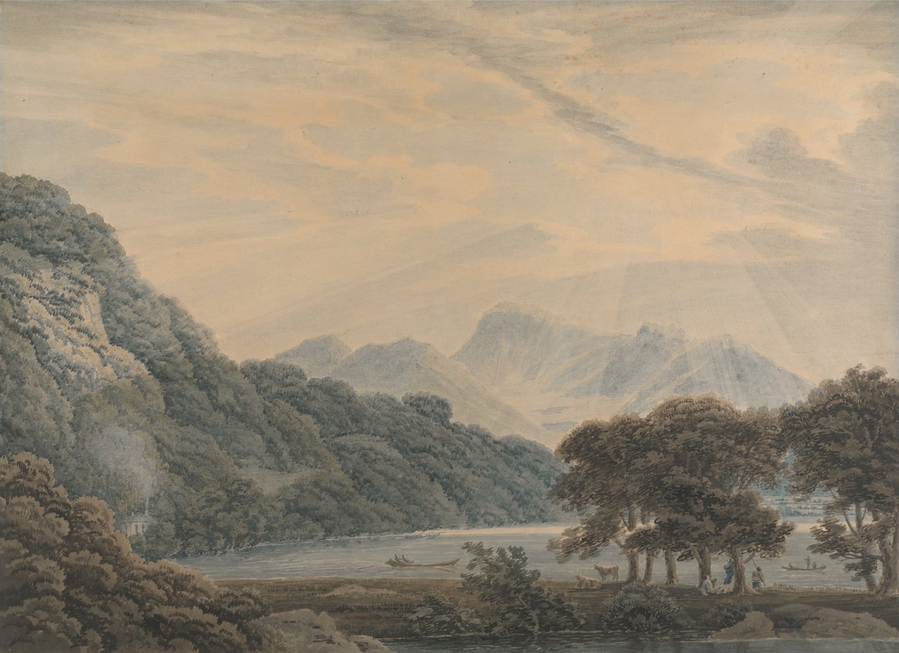 Głowa Ullswater, z Lożą Patterdale po lewej stronie autorstwa Thomas Sunderland