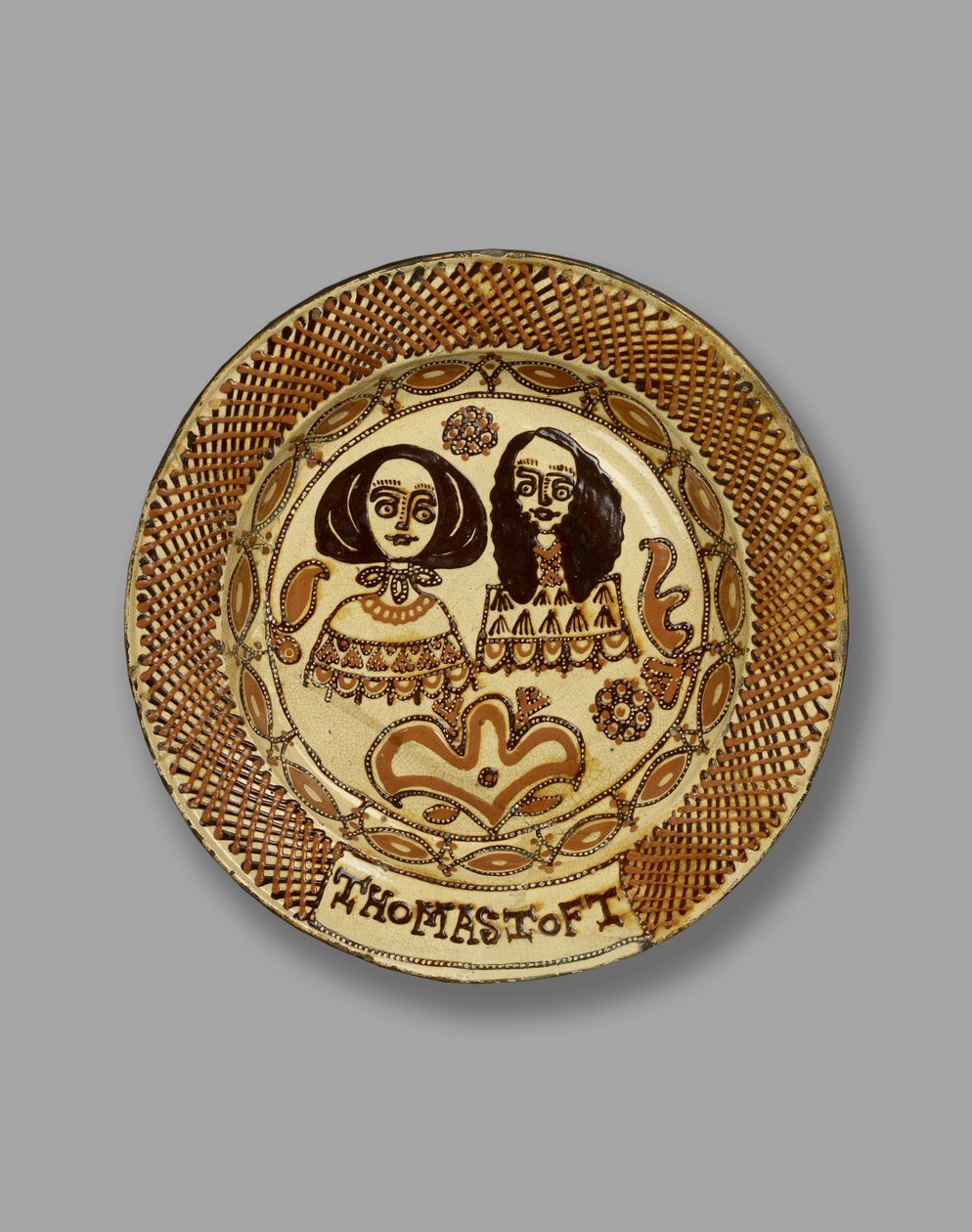 Toft Dish, sztućce Staffordshire, ok. 1670 (ceramika malowana) autorstwa Thomas Toft
