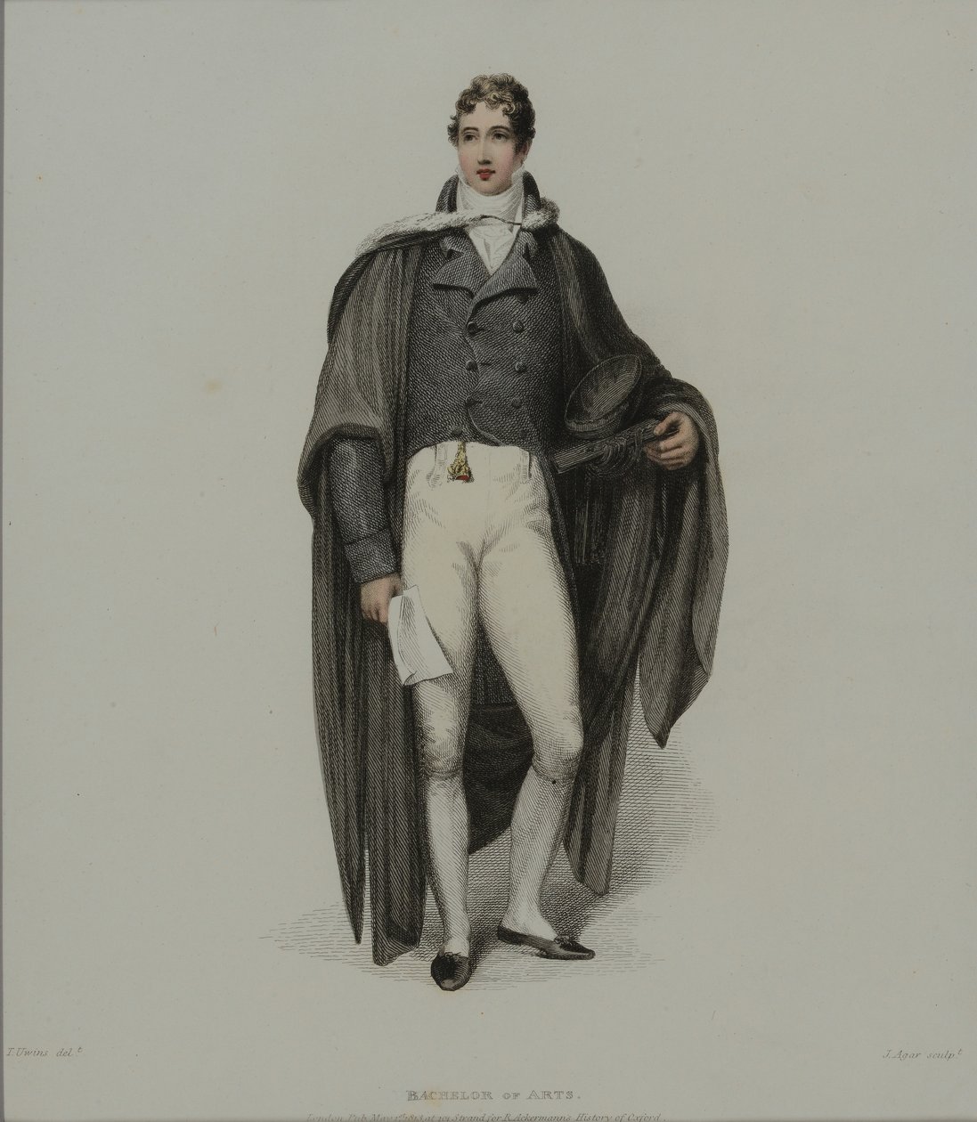 Bachelor of Arts, rycina J. Agar, opublikowana w „History of Oxford” R.Ackermanna, 1813 (rycina ręcznie kolorowana) autorstwa Thomas Uwins