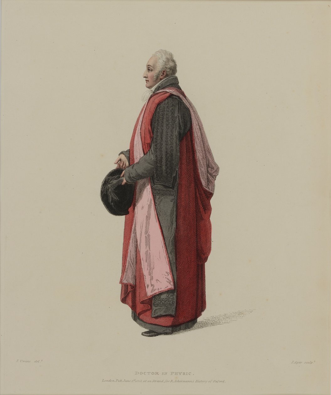 Doctor in Physic, wyryty przez J. Agara, opublikowany w "History of Oxford" R. Ackermanna, 1813 (rycina ręcznie kolorowana) autorstwa Thomas Uwins
