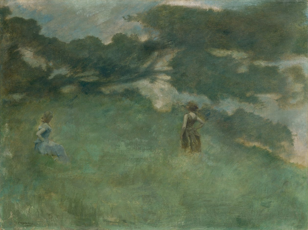 Drozd pustelnik autorstwa Thomas Wilmer Dewing