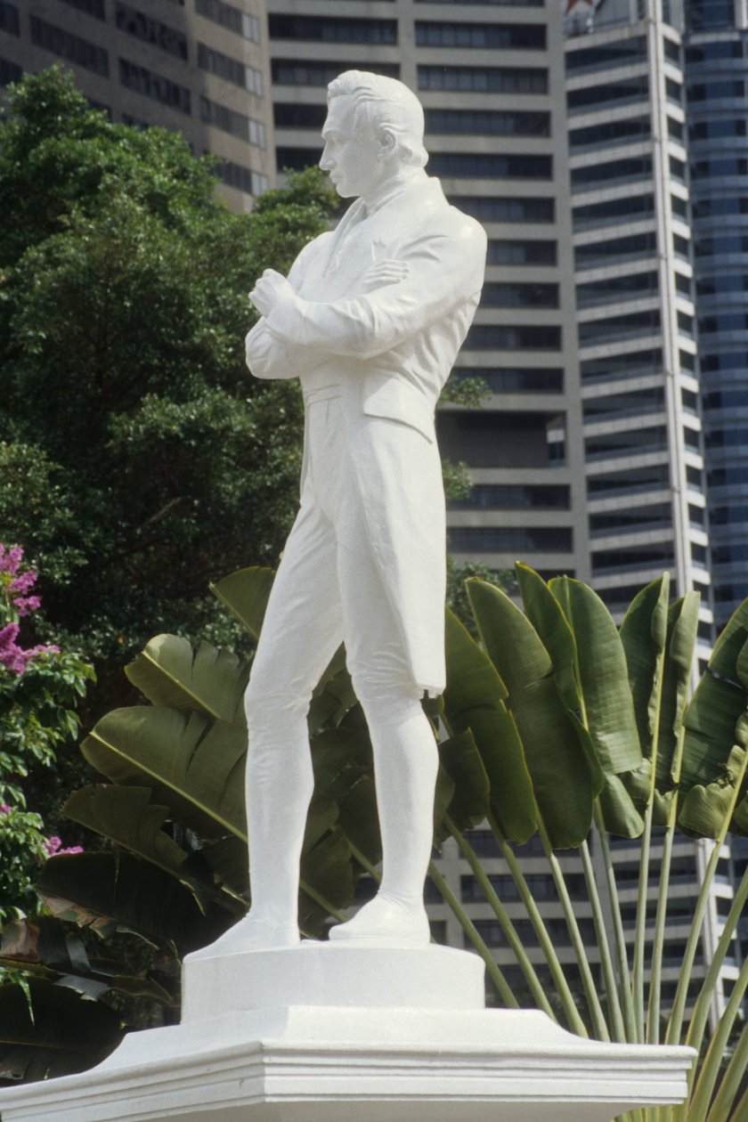 Sir Stamford Raffles (marmur) autorstwa Thomas Woolner