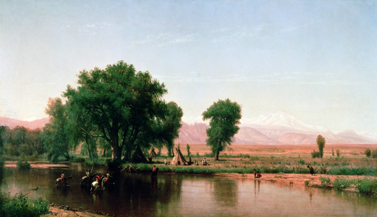 Przeprawa przez Ford, Platte River, Kolorado autorstwa Thomas Worthington Whittredge
