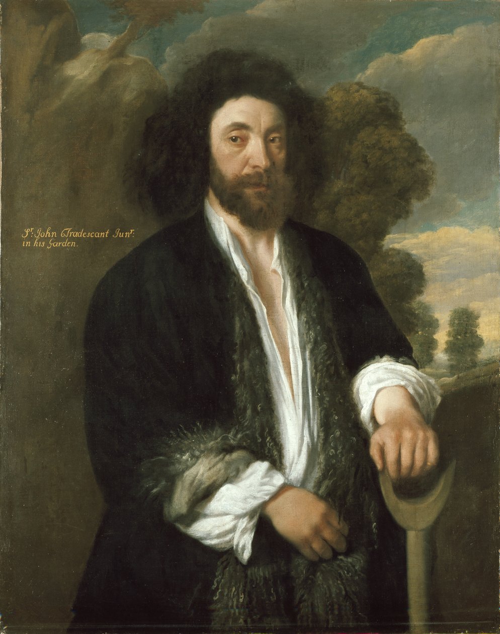 John Tradescant Młodszy jako ogrodnik, XVII wiek autorstwa Thomas de Critz