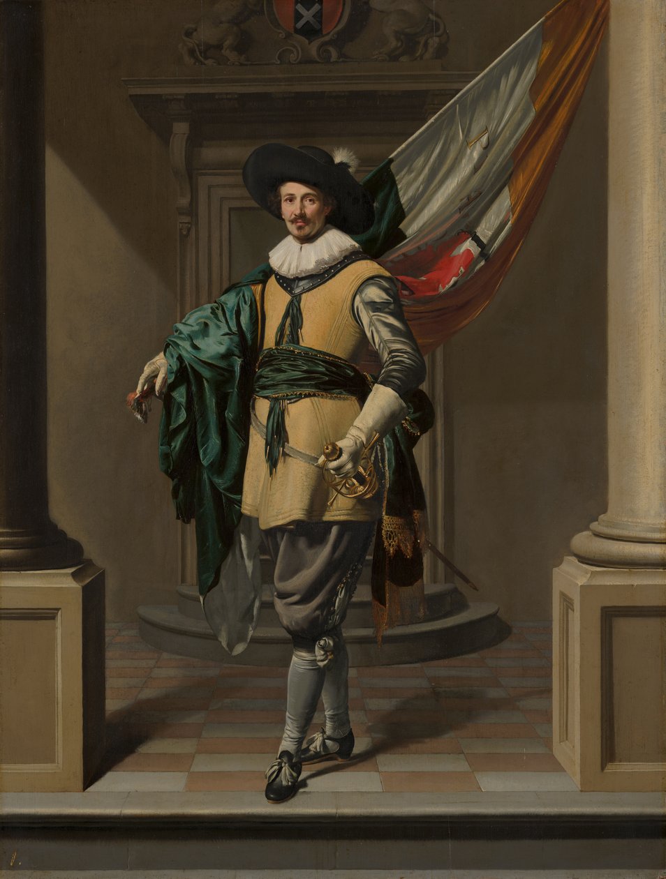 Portret Loefa Vredericxa (1590-1668) jako nosiciela standardu autorstwa Thomas de Keyser