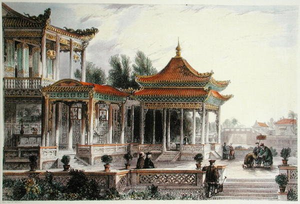 Pawilon Gwiazdy Nadziei, Tong Chow, ok. 1850 (kolor lito) autorstwa Thomas (after) Allom
