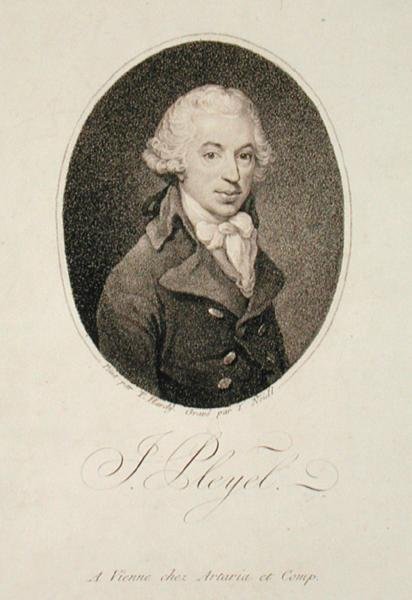 Portret Ignacego Pleyela (1757-1831) rytowany przez Johanna Josepha Neidla (1776-1832) (grafika) autorstwa Thomas (after) Hardy