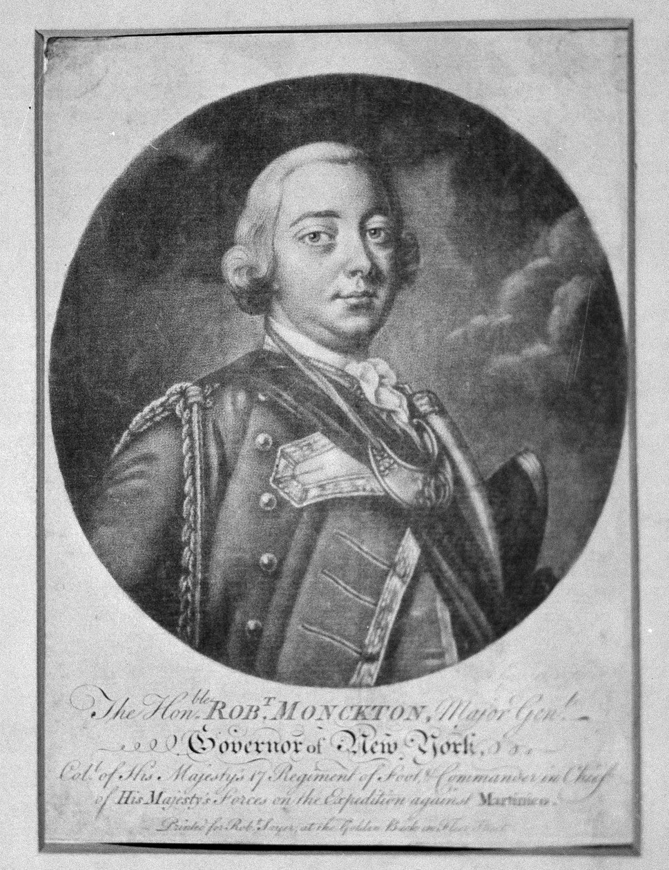 Generał dywizji Robert Monckton autorstwa Thomas (after) Hudson