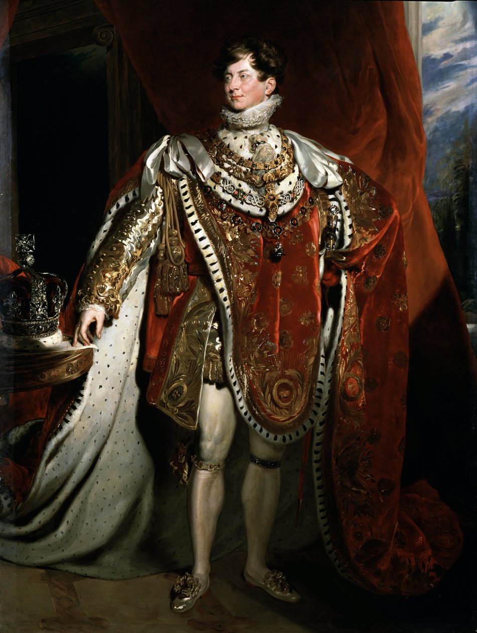 Portret króla Anglii Jerzego IV, detal autorstwa Thomas (after) Lawrence
