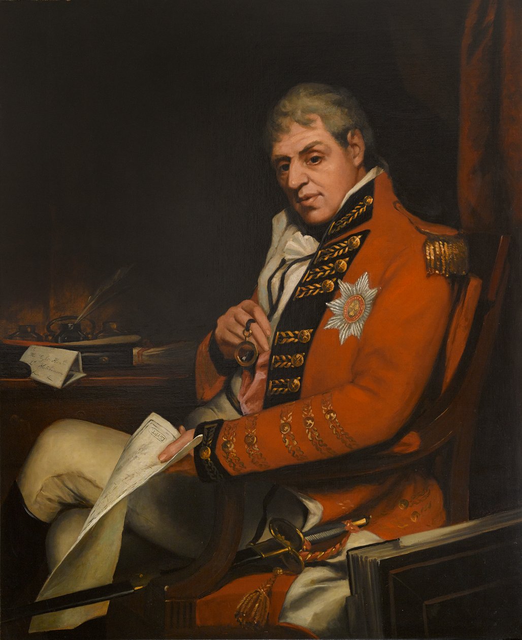 Rt. Hon General Hely-Hutchinson, 2.hrabia Donoughmore (olej na płótnie) autorstwa Thomas (after) Phillips